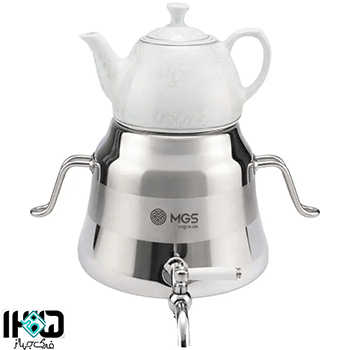 کتری و قوری چینی و استیل کد K41016 ام جی اس