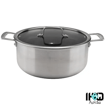 قابلمه سایز 28 استیل مدل کف لیزری ام جی اس(نوار فلزی)