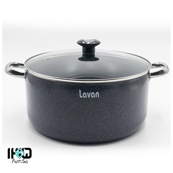 قابلمه گرانیت لاوان مدل تیتان درشیشه ای سایز 32