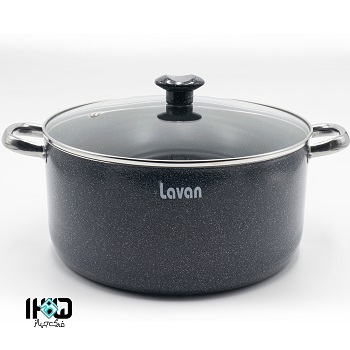 قابلمه گرانیت لاوان مدل تیتان درب شیشه ای سایز 36  