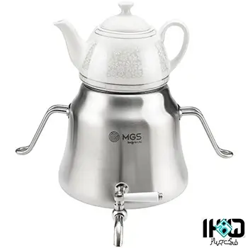 کتری و قوری چینی و استیل کد K41016 ام جی اس